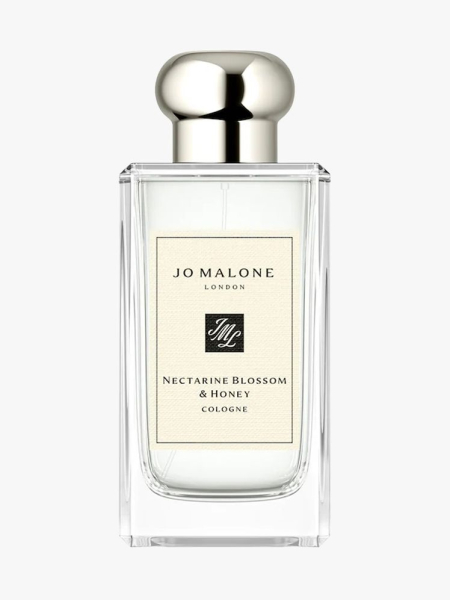 Jo Malone Nectarine Blossom & Honey in branded component on a light gray background